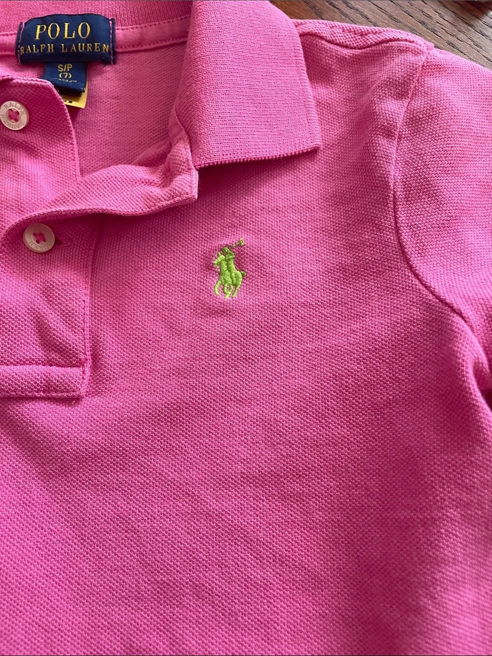 Polo by Ralph Lauren Bright Pink Girls' Short Sleeve Polo